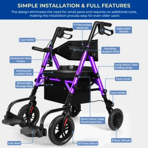 Lightweight 2 in 1 Rolling Walkers